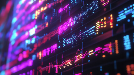 Wall Mural - a researcher using ai software to map the human genome, modern lab with computers showing genome seq
