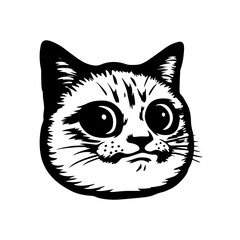 Naklejka na meble Funny Cat Face