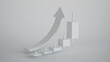 © RocknRoller Studios - Modern Minimalist 3D Graph Showing Upward Trend - Ideal for Business and Finance Success