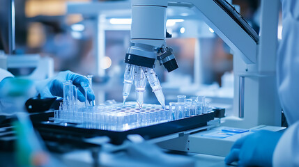 Wall Mural - a bioengineer researching ai models for human organ regeneration, high-tech medical lab with ai-powe