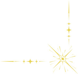 Wall Mural - Celestial magic border. Mystic ornament with sun and stars. Astrology corner element and elegant divider with spiritual symbols. Vintage decoration with esoteric signs.