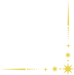 Wall Mural - Celestial magic border. Mystic ornament with sun and stars. Astrology corner element and elegant divider with spiritual symbols. Vintage decoration with esoteric signs.