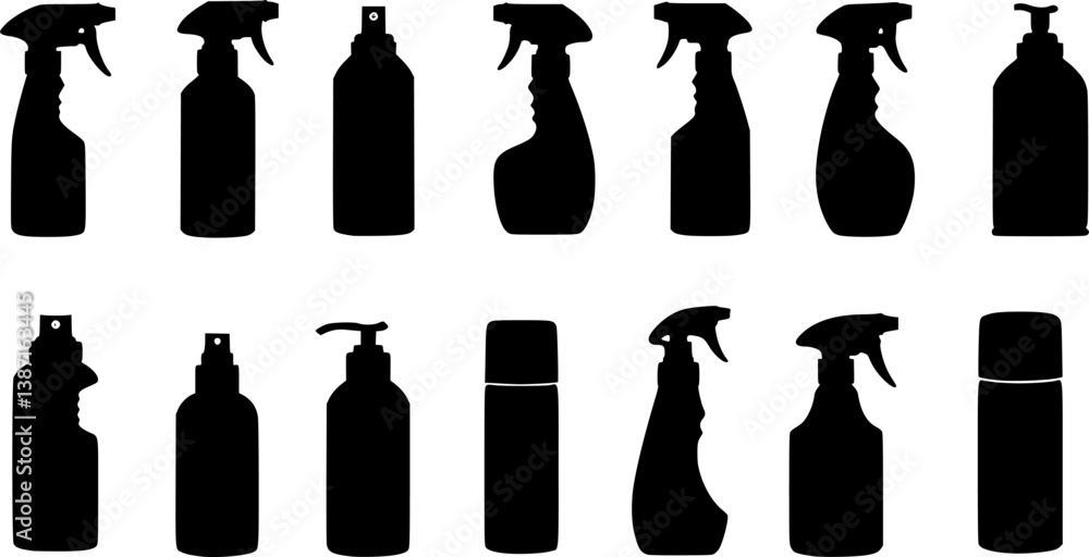 set of Spray bottle vector icon Stock Vector | Adobe Stock