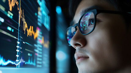 Wall Mural - a quantum computing engineer developing quantum algorithms for financial modeling, advanced lab with