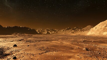 Wall Mural - The vast asteroid belt between Mars and Jupiter.