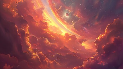 Wall Mural - the image is a beautiful depiction of a nebula.