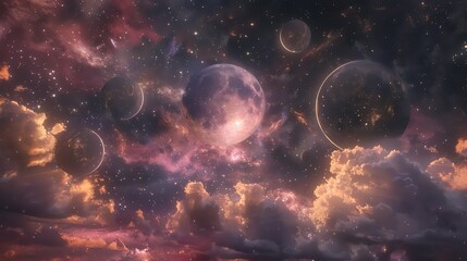 Wall Mural - the image is a beautiful depiction of a starry night sky.