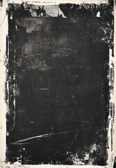Wall Mural - a dark black textured surface with a slightly uneven, distressed look simple black grunge frame with