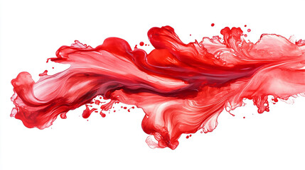 Wall Mural - abstract red and orange wave painting creating a dramatic visual impact and a sense of depth and mov