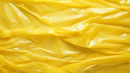 Wall Mural - abstract background made of yellow plastic bag is given a mosaic effect wrinkled plastic wrap textur