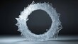 © Mini - Abstract crystal portal constructed from refracted light and sharp transparent edges