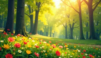 Wall Mural - abstract blurred nature scene, perfect for website backdrop, wallpaper, tone, background