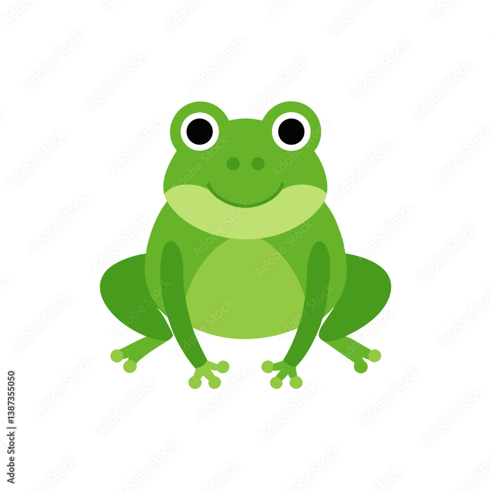 frog on white background Stock Vector | Adobe Stock