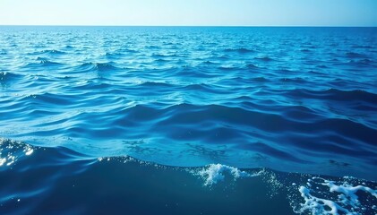 Wall Mural - subtle gradient transitioning to deep blue ocean, light, image, tranquil