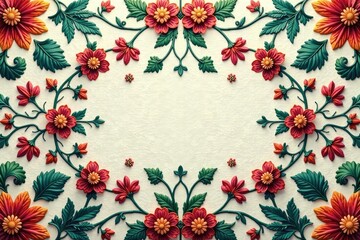 Wall Mural - intricate floral design, repeating seamlessly across surface, petal, background