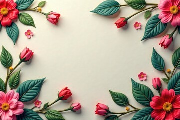 Wall Mural - subtle repeating floral motif on textured surface, beauty, detail