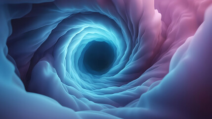 Wall Mural - abstract swirling vortex of blue and purple light
