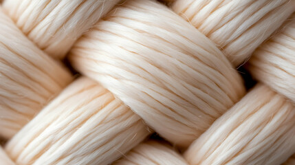 Close-Up of Cream Woven Fabric Texture