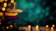 © tashechka - A wooden signpost with vibrant arrows points in various directions, surrounded by soft glowing lights during evening ambiance
