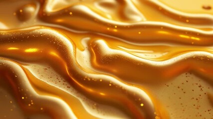 Fototapete - Glowing fluid liquid gold texture