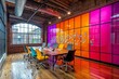 © AlirezA - Creative agency team collaborates on innovative ideas using sticky notes in a modern office space with vibrant colors