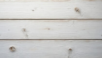 Poster - White washed wood texture. Visible grain and knots on horizontal planks. Natural background rustic vintage design. Material for decor art style minimal clean interior.