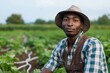© CojanAI - Portrait of a young African American male farmer in the field