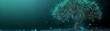 © Thanyana - Glowing teal tree, digital art, fantasy nature.