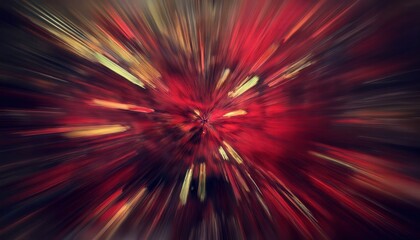Aufkleber -  abstract explosion of red and yellow color burst with radial motion lines, perfect for dynamic digital art or print decor