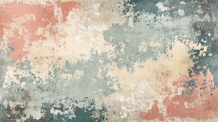 Poster - Abstract textured background with pastel peach, gray, and blue tones.