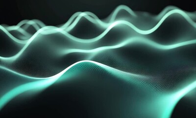Wall Mural - tranquil animation of particles glowing softly and rising to form gentle swirls on a shadowy neutral