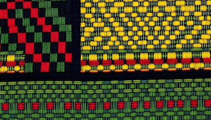 Wall Mural - close up of a pattern made of woven material