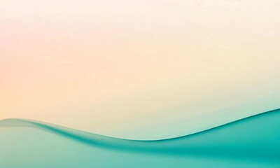 Wall Mural - calming abstract gradient motion background with wavy aqua line