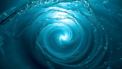 Wall Mural - blue swirl in the middle of a body of water