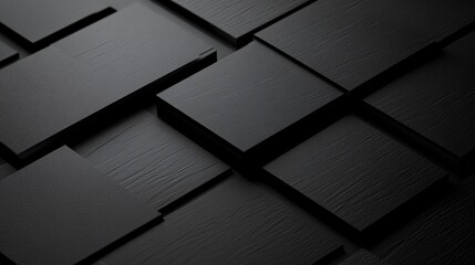 Aufkleber - Abstract dark grey textured rectangles overlap creating geometric pattern.