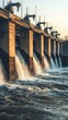 © Trionorejo - Powerful dam releases water into a turbulent river