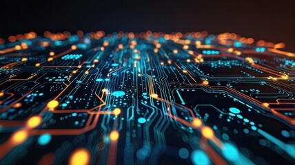 illustration of circuit board digital technology
