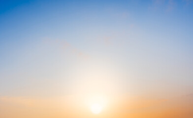 Wall Mural - orange sky, colorful sunset clouds in golden hour, sunrise in the morning summer, majestic peaceful 