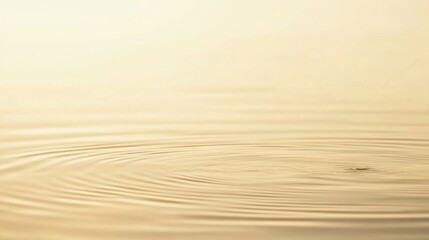 Aufkleber - Soft ripples create a tranquil atmosphere on a still water surface reflecting natural elegance at dawn