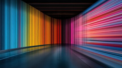 Wall Mural - vibrant abstract background with colorful stripes and movement