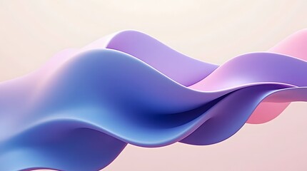 abstract 3d waves with soft pink, purple, and blue hues. ideal for modern backgrounds, web design, a