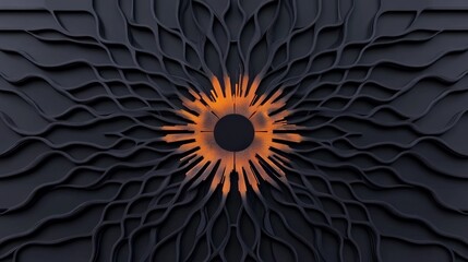 Wall Mural - abstract design featuring dynamic lines and a radiant center