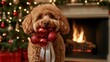 © YauheniB - Perro navideño con adornos