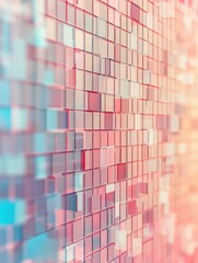 Fototapete - Soft abstract background of evenly spaced pixels in neutral colors for a modern futuristic aesthetic