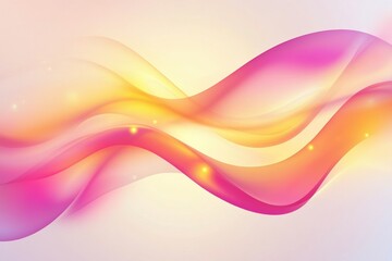 Fototapete - Surreal abstract background featuring glowing energy waves representing movement and weight loss with bright warm colors and smooth fluid forms