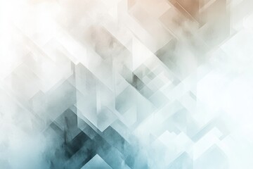 Poster - Modern abstract digital background featuring structured pixel-like forms in soft neutral shades for futuristic design