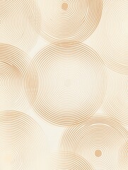 Fototapete - Seamless geometric pattern featuring soft neutral gradients and thin-lined circles in a minimalistic modern design
