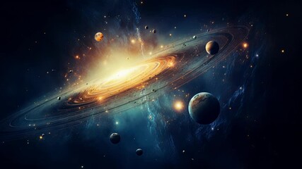 Wall Mural - meteorites and asteroids, sifi background
