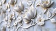 © Gautam - Elegant marble wall decoration with delicate flower patterns