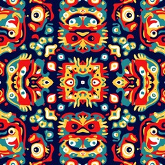  Colorful abstract symmetrical pattern design.